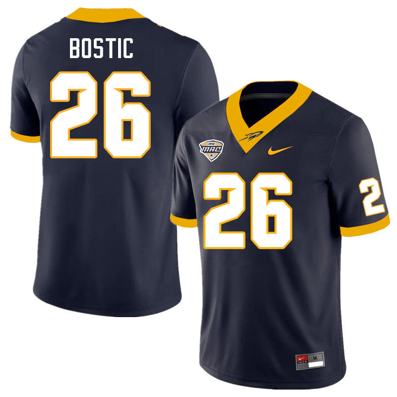 Toledo Rockets #26 Javion Bostic College Football Jerseys Stitched Sale-Navy
